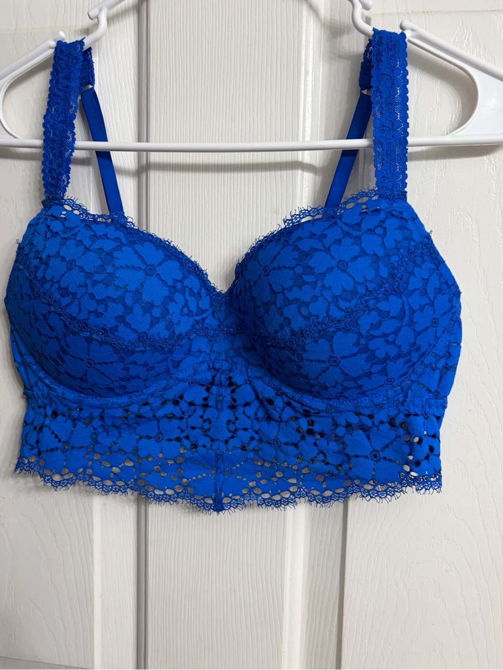 PINK Victoria's Secret Cobalt Lace Longline Bralette
